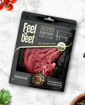 30 d. Brandintas jautienos didkepsnis "Rumpsteak" 400 g